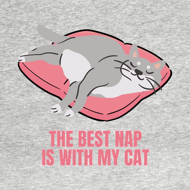 The Best Nap Is With My Cat Fun Design for Cat Lovers by nathalieaynie